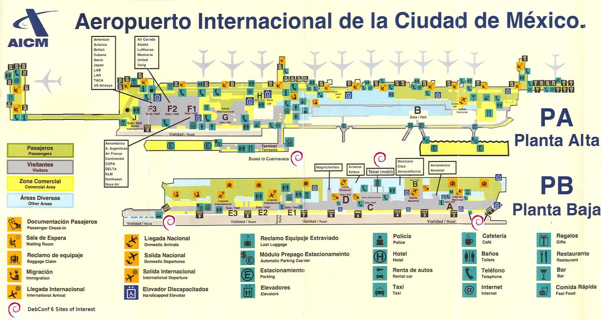 Mexico City ayewopò entènasyonal la kat jeyografik