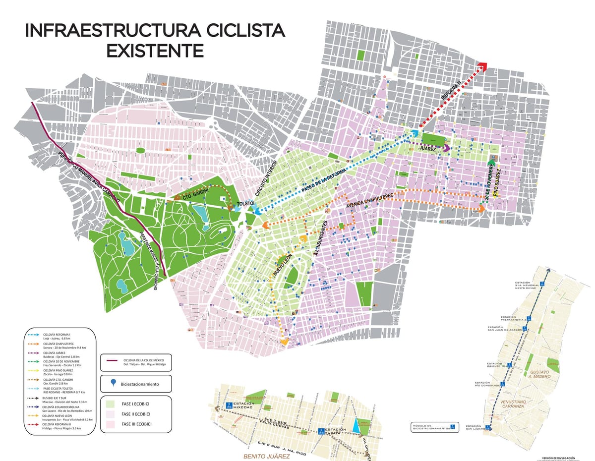 kat jeyografik nan Mexico City bisiklèt